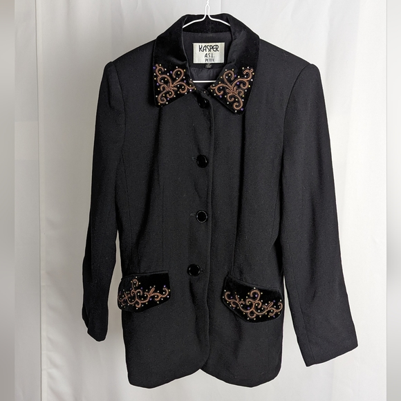 Vintage customized black blazer jacket - Picture 2 of 6